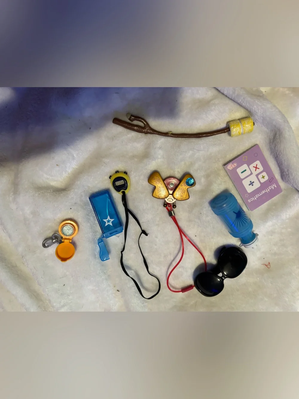 American Girl Doll Jess’s butterfly camera & camping accessories